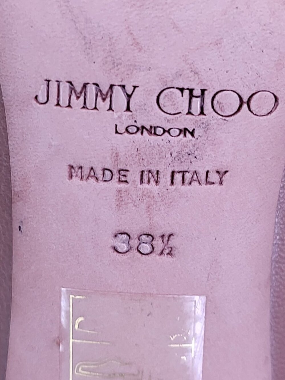 Jimmy Choo Nude Blush Leather Pointed Toe Pumps EU 38.5 Italy Classic Heels - Picture 4 of 5